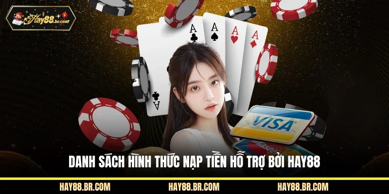 Danh sách hình thức nạp tiền hỗ trợ bởi HAY88